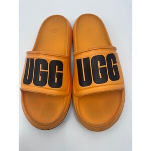 UGG Mens Slide‎ Sandals Orange Logo Comfort Casual Pool Slides